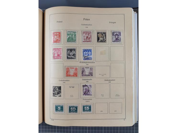 1918/89 (ca.), mint never hinged/unused and mostly used collection with duplicates, including Polish areas, Schlesien, etc., 