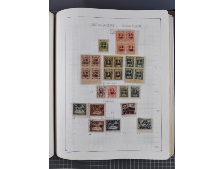 1918/89 (ca.), mint never hinged/unused and mostly used collection with duplicates, including Polish areas, Schlesien, etc., 