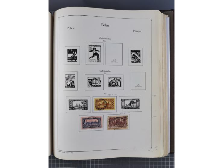 1918/89 (ca.), mint never hinged/unused and mostly used collection with duplicates, including Polish areas, Schlesien, etc., 