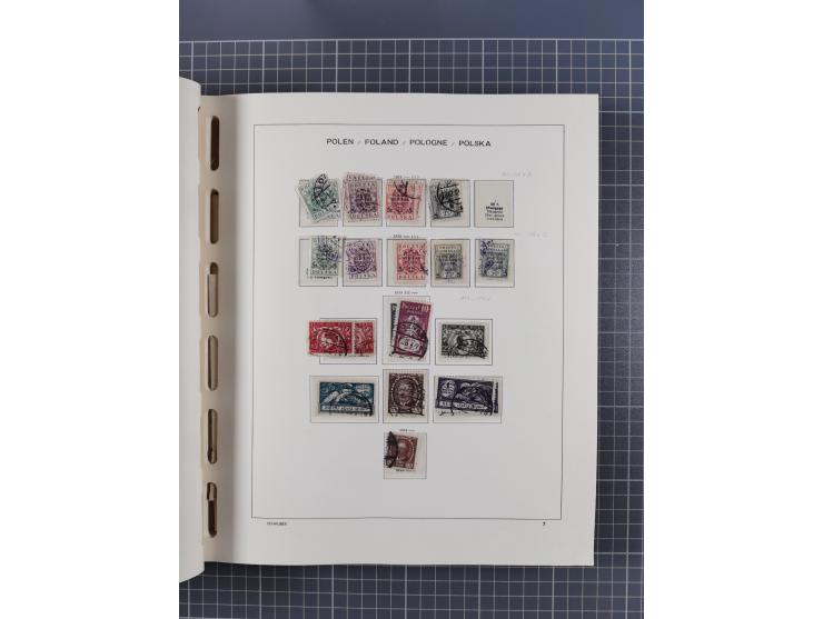 1918/89 (ca.), mint never hinged/unused and mostly used collection with duplicates, including Polish areas, Schlesien, etc., 