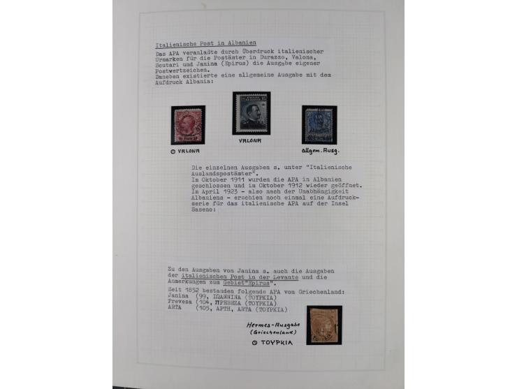 1913/68 (ca.), unused and used collection with some covers, including Forerunners, Provisional issue Korce, Argyrokastron Epi