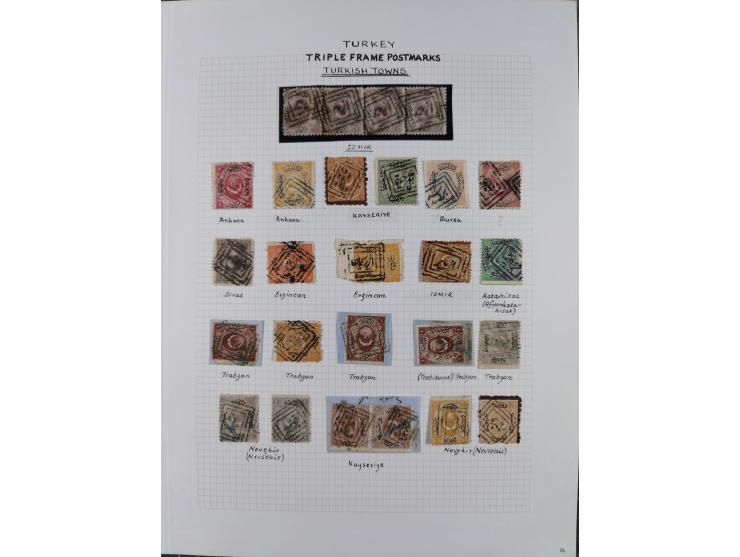 1840/1918, "ALL ARABIC CANCELLATIONS COLLECTION" on old selfmade album pages according to Brandt &amp; Ceylan Types, starting