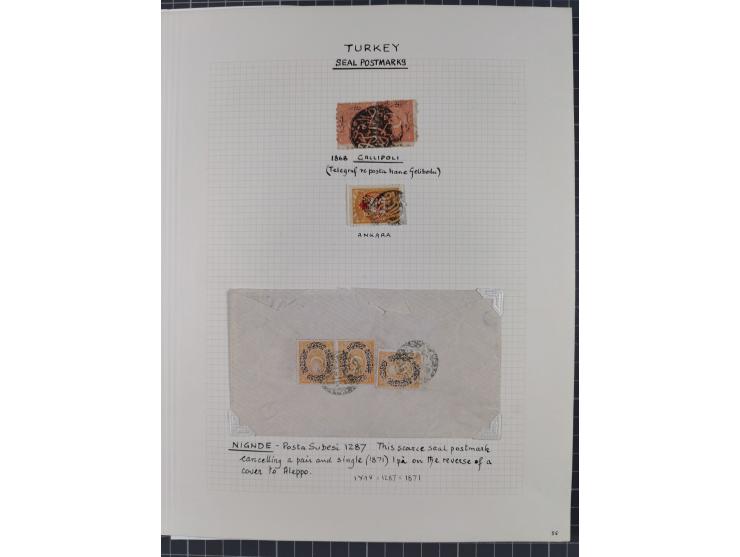 1840/1918, "ALL ARABIC CANCELLATIONS COLLECTION" on old selfmade album pages according to Brandt &amp; Ceylan Types, starting