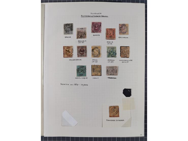 1840/1918, "ALL ARABIC CANCELLATIONS COLLECTION" on old selfmade album pages according to Brandt &amp; Ceylan Types, starting