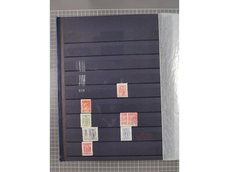 GREEK OCCUPATIONS &amp; LOCALS: 1859/1942 (ca.), mint never hinged/unused and used collection with 24 covers, many duplicates