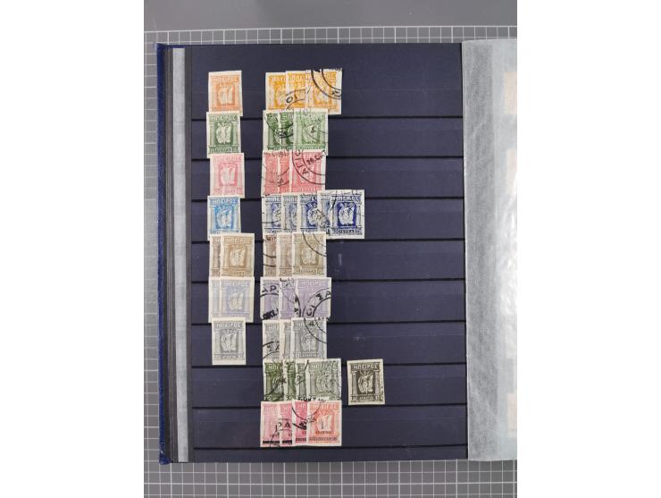 GREEK OCCUPATIONS &amp; LOCALS: 1859/1942 (ca.), mint never hinged/unused and used collection with 24 covers, many duplicates