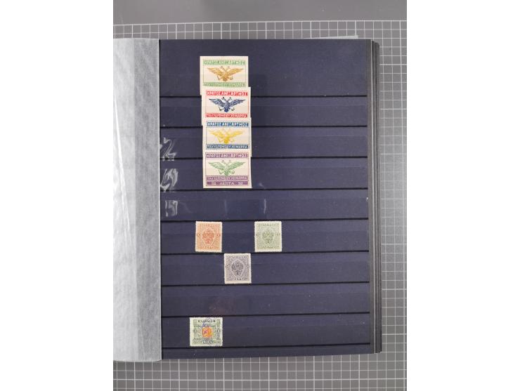 GREEK OCCUPATIONS &amp; LOCALS: 1859/1942 (ca.), mint never hinged/unused and used collection with 24 covers, many duplicates