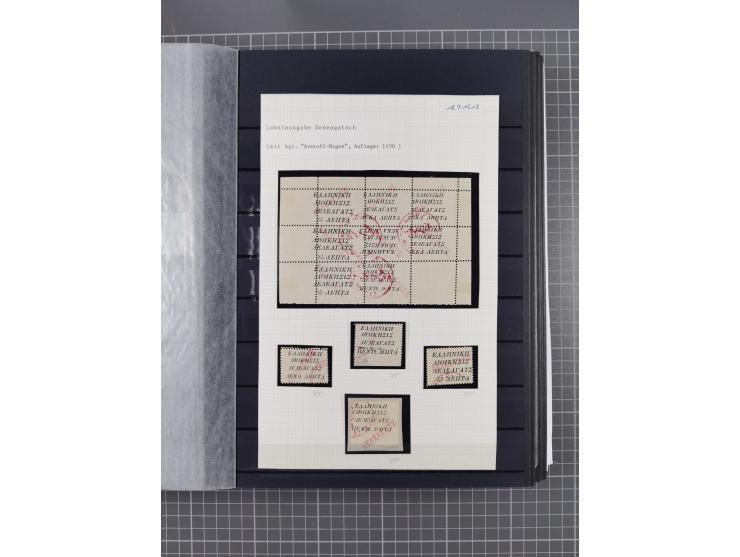GREEK OCCUPATIONS &amp; LOCALS: 1859/1942 (ca.), mint never hinged/unused and used collection with 24 covers, many duplicates