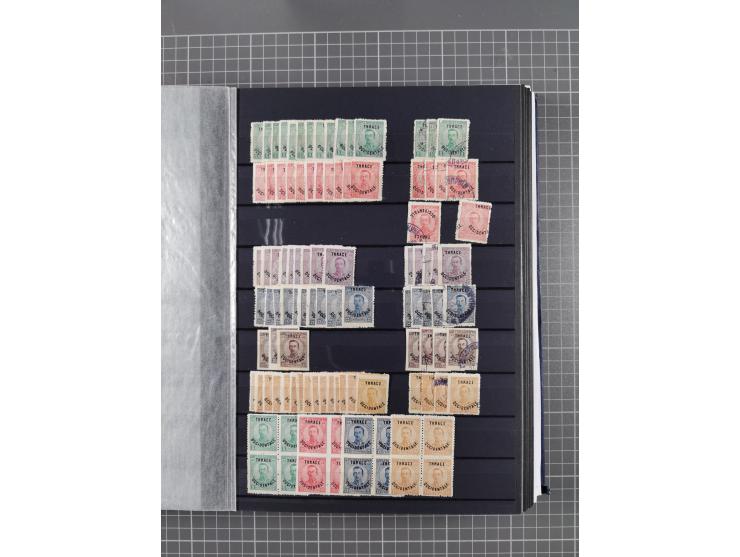 GREEK OCCUPATIONS &amp; LOCALS: 1859/1942 (ca.), mint never hinged/unused and used collection with 24 covers, many duplicates