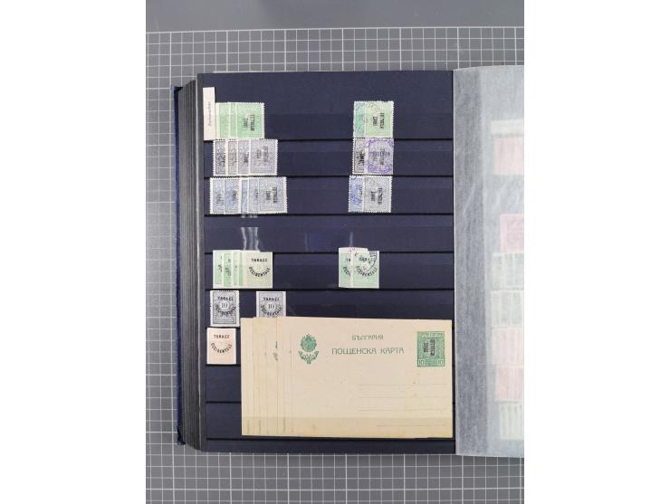 GREEK OCCUPATIONS &amp; LOCALS: 1859/1942 (ca.), mint never hinged/unused and used collection with 24 covers, many duplicates