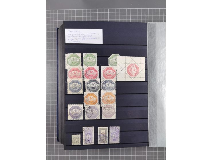 GREEK OCCUPATIONS &amp; LOCALS: 1859/1942 (ca.), mint never hinged/unused and used collection with 24 covers, many duplicates