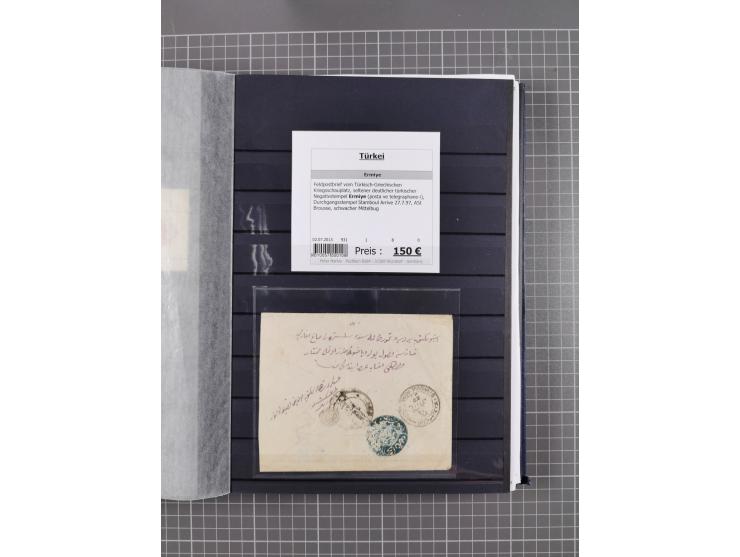 GREEK OCCUPATIONS &amp; LOCALS: 1859/1942 (ca.), mint never hinged/unused and used collection with 24 covers, many duplicates