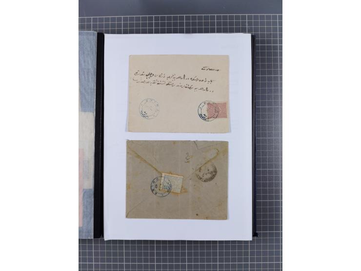 GREEK OCCUPATIONS &amp; LOCALS: 1859/1942 (ca.), mint never hinged/unused and used collection with 24 covers, many duplicates