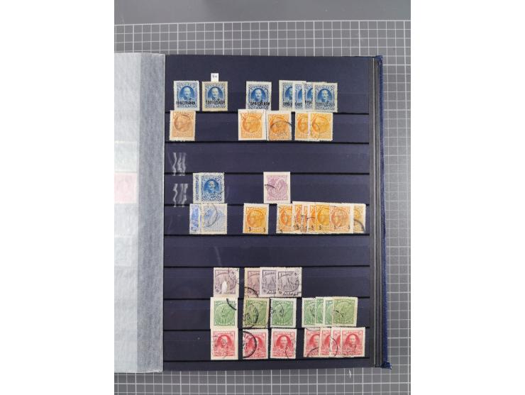 GREEK OCCUPATIONS &amp; LOCALS: 1859/1942 (ca.), mint never hinged/unused and used collection with 24 covers, many duplicates