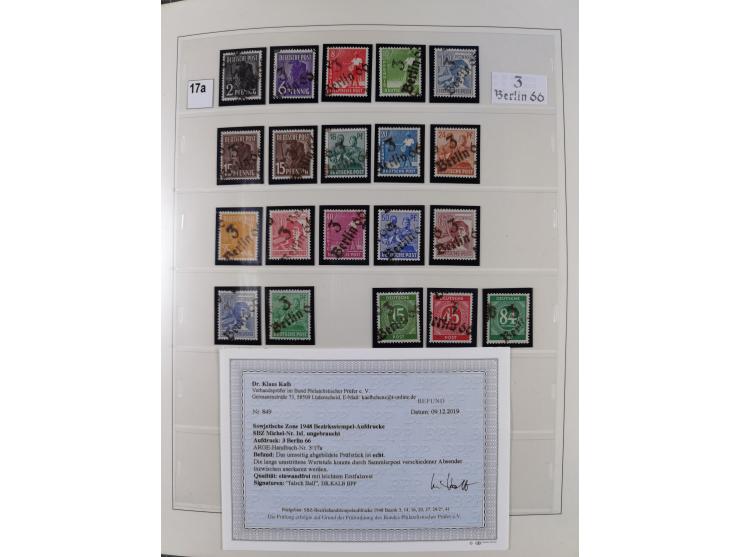 1948, sehr reichhaltige fast ausschließlich postfrische Material-Sammlung des Bezirk 3 mit vielen hunderten Marken sauber sor