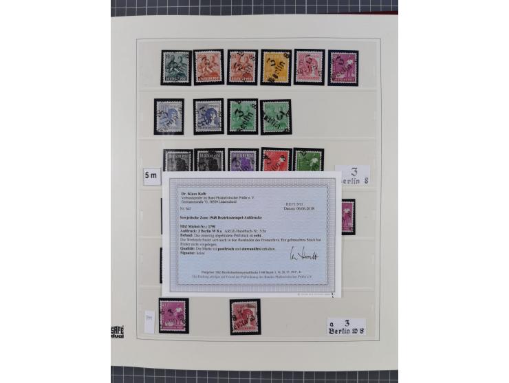 1948, sehr reichhaltige fast ausschließlich postfrische Material-Sammlung des Bezirk 3 mit vielen hunderten Marken sauber sor
