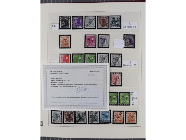 1948, sehr reichhaltige fast ausschließlich postfrische Material-Sammlung des Bezirk 3 mit vielen hunderten Marken sauber sor