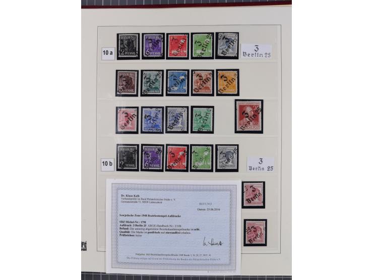 1948, sehr reichhaltige fast ausschließlich postfrische Material-Sammlung des Bezirk 3 mit vielen hunderten Marken sauber sor