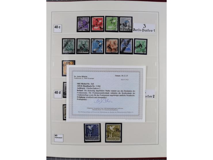 1948, sehr reichhaltige fast ausschließlich postfrische Material-Sammlung des Bezirk 3 mit vielen hunderten Marken sauber sor