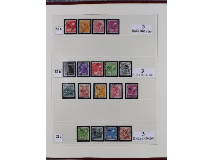 1948, sehr reichhaltige fast ausschließlich postfrische Material-Sammlung des Bezirk 3 mit vielen hunderten Marken sauber sor