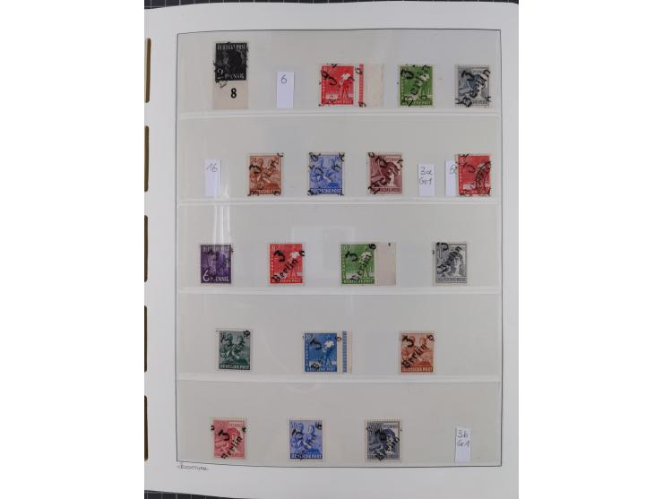 1948, sehr reichhaltige fast ausschließlich postfrische Material-Sammlung des Bezirk 3 mit vielen hunderten Marken sauber sor