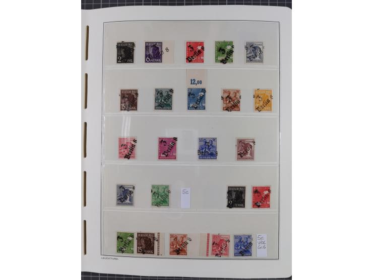 1948, sehr reichhaltige fast ausschließlich postfrische Material-Sammlung des Bezirk 3 mit vielen hunderten Marken sauber sor