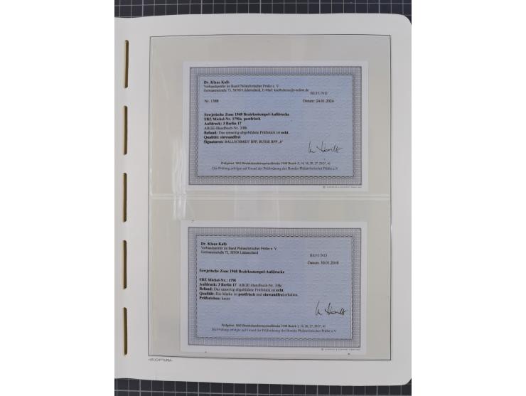 1948, sehr reichhaltige fast ausschließlich postfrische Material-Sammlung des Bezirk 3 mit vielen hunderten Marken sauber sor