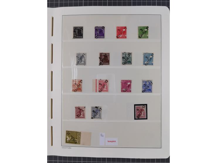 1948, sehr reichhaltige fast ausschließlich postfrische Material-Sammlung des Bezirk 3 mit vielen hunderten Marken sauber sor