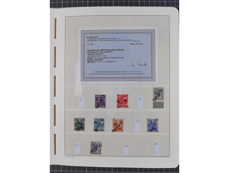 1948, sehr reichhaltige fast ausschließlich postfrische Material-Sammlung des Bezirk 3 mit vielen hunderten Marken sauber sor