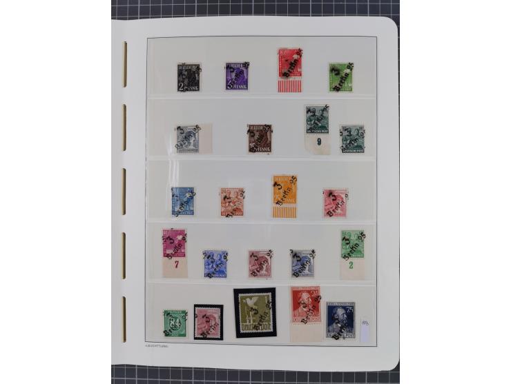 1948, sehr reichhaltige fast ausschließlich postfrische Material-Sammlung des Bezirk 3 mit vielen hunderten Marken sauber sor