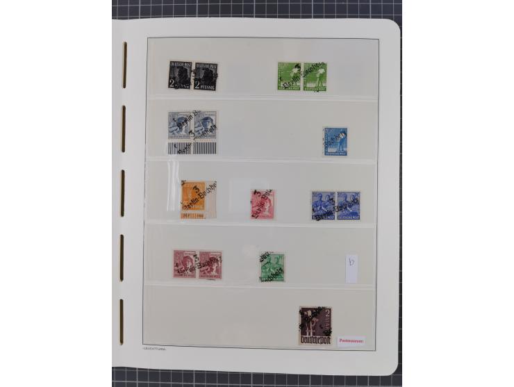 1948, sehr reichhaltige fast ausschließlich postfrische Material-Sammlung des Bezirk 3 mit vielen hunderten Marken sauber sor