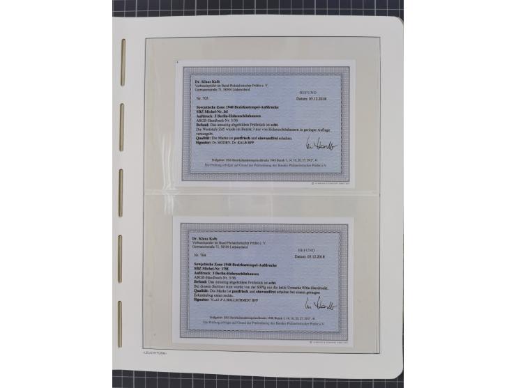 1948, sehr reichhaltige fast ausschließlich postfrische Material-Sammlung des Bezirk 3 mit vielen hunderten Marken sauber sor