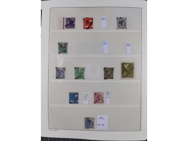 1948, sehr reichhaltige fast ausschließlich postfrische Material-Sammlung des Bezirk 3 mit vielen hunderten Marken sauber sor