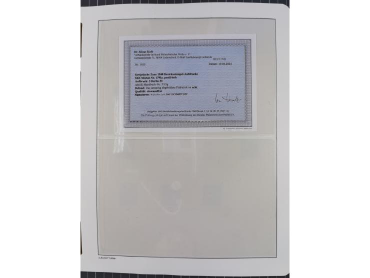 1948, sehr reichhaltige fast ausschließlich postfrische Material-Sammlung des Bezirk 3 mit vielen hunderten Marken sauber sor