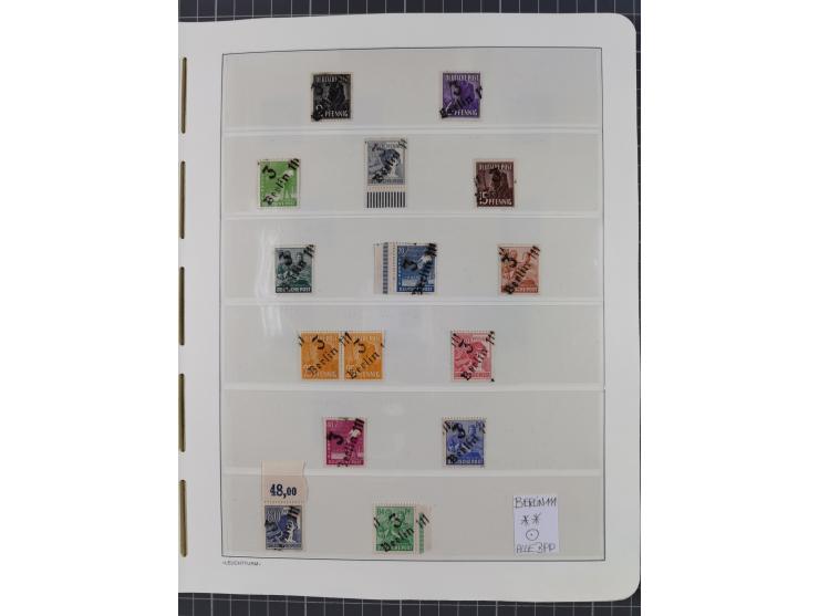 1948, sehr reichhaltige fast ausschließlich postfrische Material-Sammlung des Bezirk 3 mit vielen hunderten Marken sauber sor