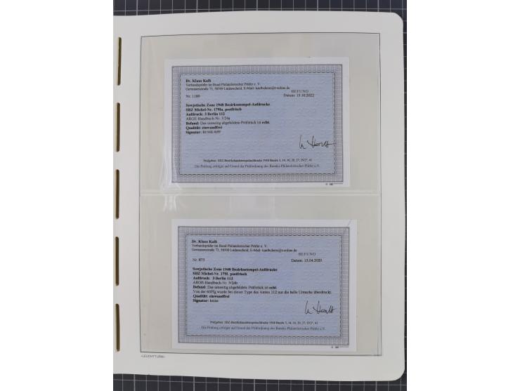 1948, sehr reichhaltige fast ausschließlich postfrische Material-Sammlung des Bezirk 3 mit vielen hunderten Marken sauber sor