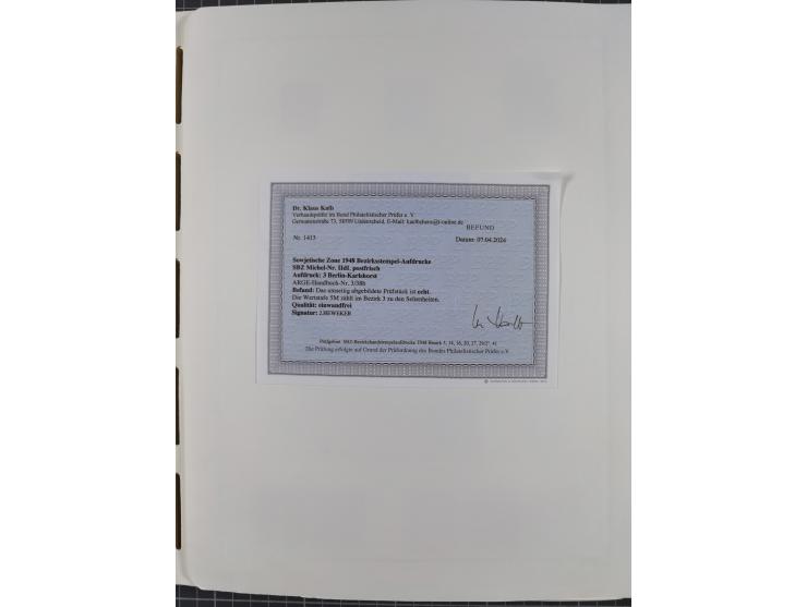 1948, sehr reichhaltige fast ausschließlich postfrische Material-Sammlung des Bezirk 3 mit vielen hunderten Marken sauber sor