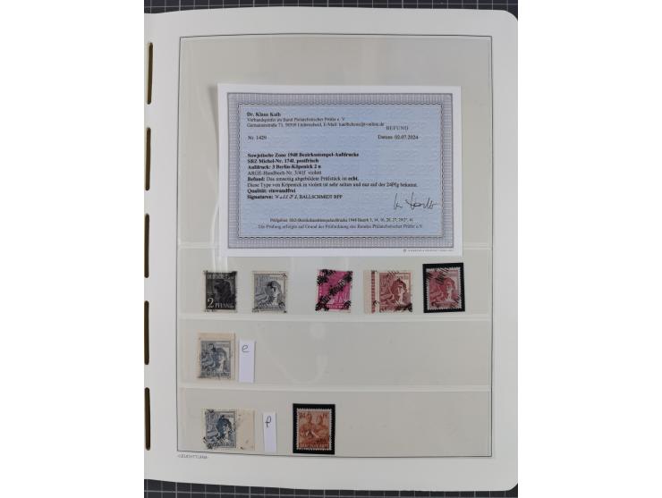 1948, sehr reichhaltige fast ausschließlich postfrische Material-Sammlung des Bezirk 3 mit vielen hunderten Marken sauber sor