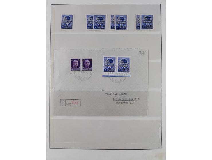 1941/43 (ca.), mint never hinged/unused and used collection with 21 covers, including German Occupation of Montenegro and Zar