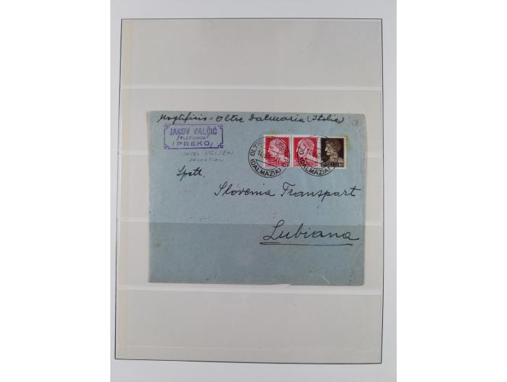 1941/43 (ca.), mint never hinged/unused and used collection with 21 covers, including German Occupation of Montenegro and Zar