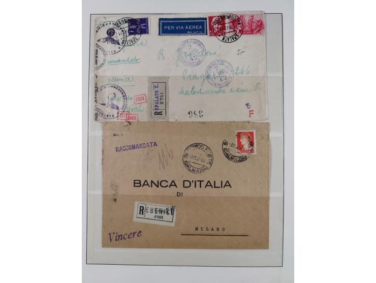 1941/43 (ca.), mint never hinged/unused and used collection with 21 covers, including German Occupation of Montenegro and Zar