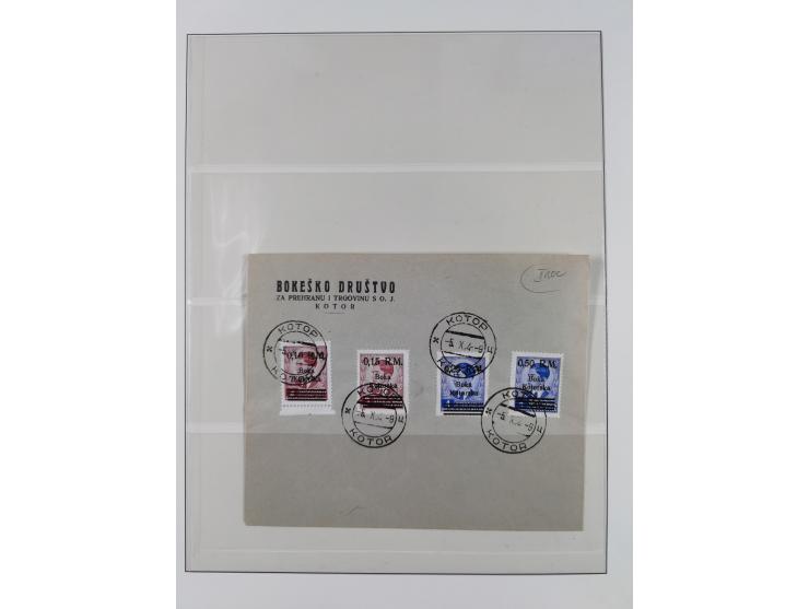 1941/43 (ca.), mint never hinged/unused and used collection with 21 covers, including German Occupation of Montenegro and Zar