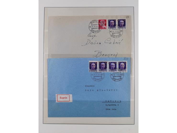 1941/43 (ca.), mint never hinged/unused and used collection with 21 covers, including German Occupation of Montenegro and Zar