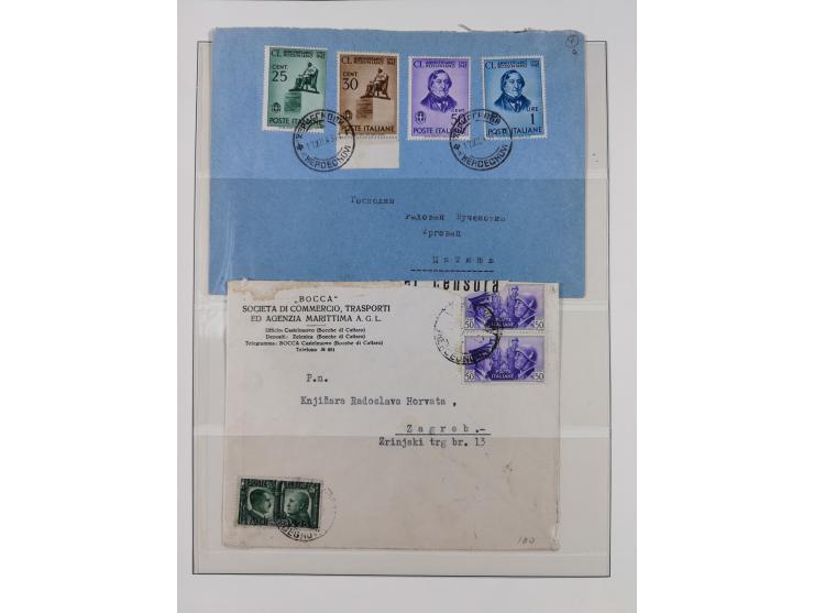 1941/43 (ca.), mint never hinged/unused and used collection with 21 covers, including German Occupation of Montenegro and Zar