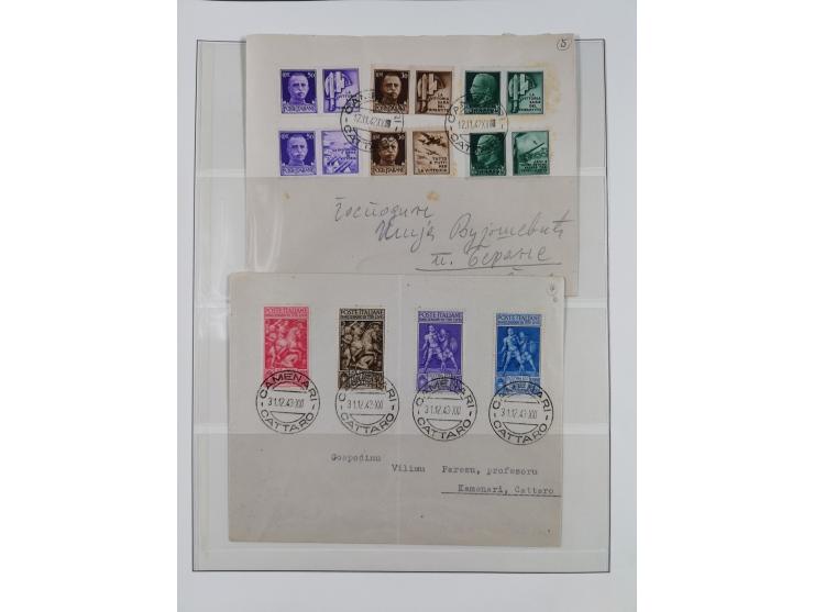 1941/43 (ca.), mint never hinged/unused and used collection with 21 covers, including German Occupation of Montenegro and Zar