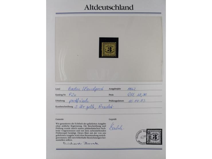 1981/1920, postfrische Sammlung aus Abobezug, dabei einige bessere Ausgaben Bayern, Bergedorf und Thurn und Taxis, gute Erhal