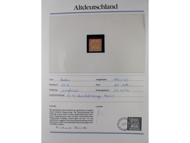 1981/1920, postfrische Sammlung aus Abobezug, dabei einige bessere Ausgaben Bayern, Bergedorf und Thurn und Taxis, gute Erhal