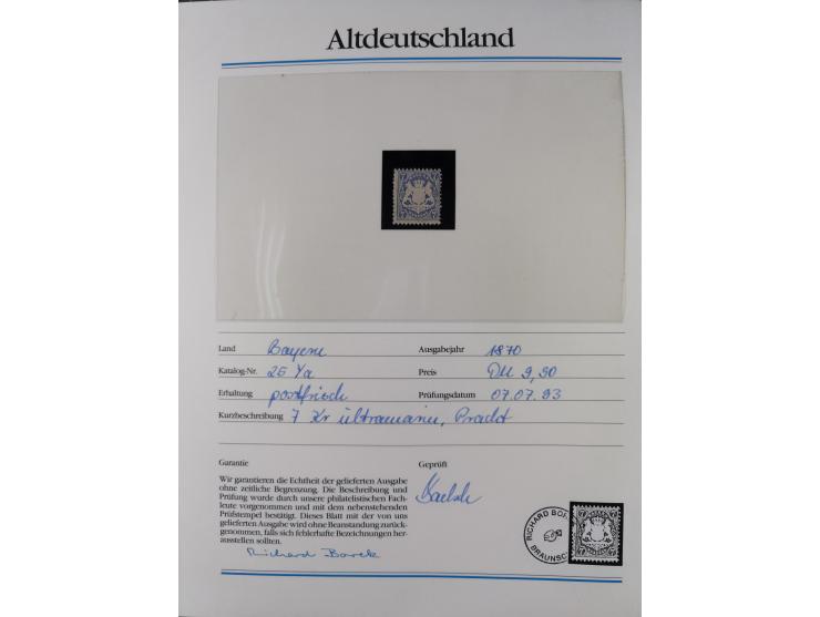 1981/1920, postfrische Sammlung aus Abobezug, dabei einige bessere Ausgaben Bayern, Bergedorf und Thurn und Taxis, gute Erhal