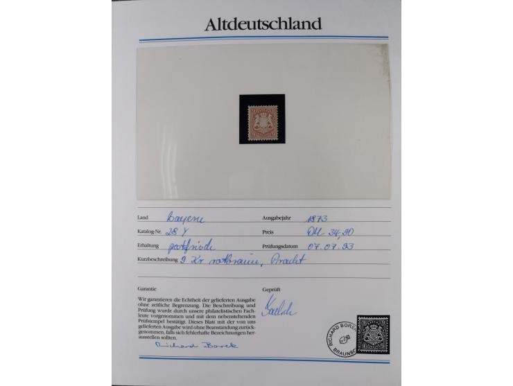 1981/1920, postfrische Sammlung aus Abobezug, dabei einige bessere Ausgaben Bayern, Bergedorf und Thurn und Taxis, gute Erhal