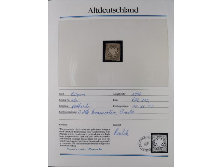 1981/1920, postfrische Sammlung aus Abobezug, dabei einige bessere Ausgaben Bayern, Bergedorf und Thurn und Taxis, gute Erhal